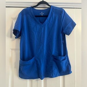 Med Couture Scrub Top Royal Blue Size Large